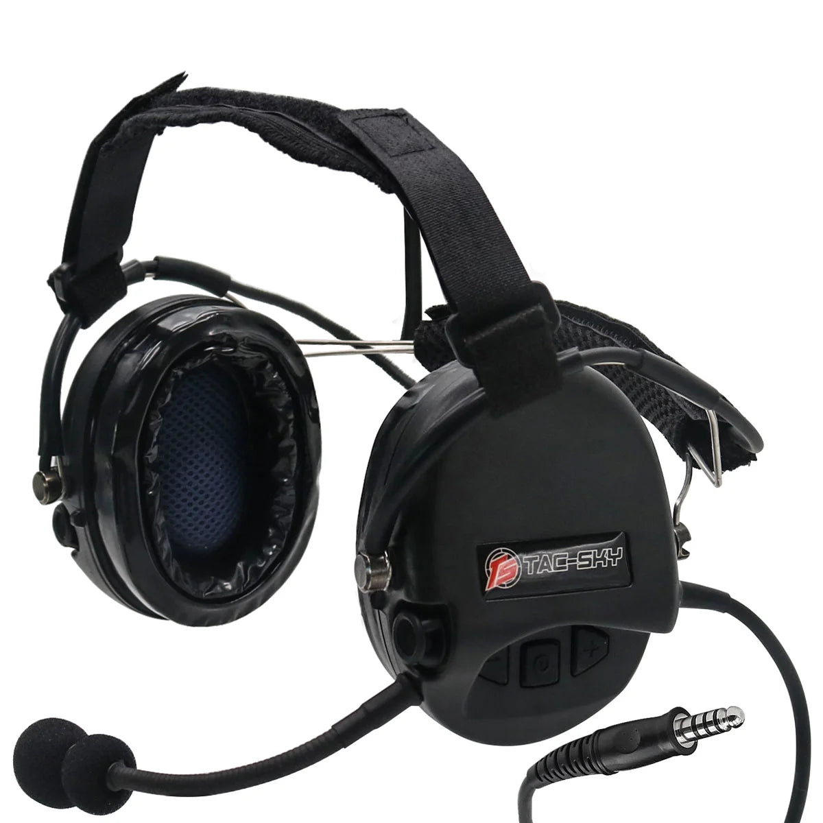 TAC-SKY Tactical for TCI LIBERATOR II Neckband Hearing Protection Shooting Headset for SORDIN Silicone Ear Cups—Civilian Headphones