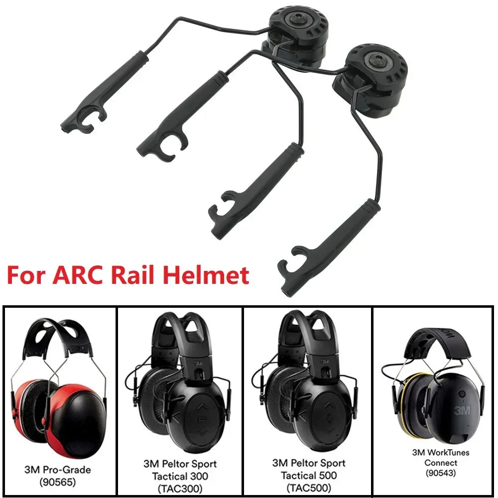 Tactical ARC Rail Adapter for 3M Pelto TACTICAL 300/500 Electronic Earmuffs Hearing Protection Hunting Shooting Earmuff