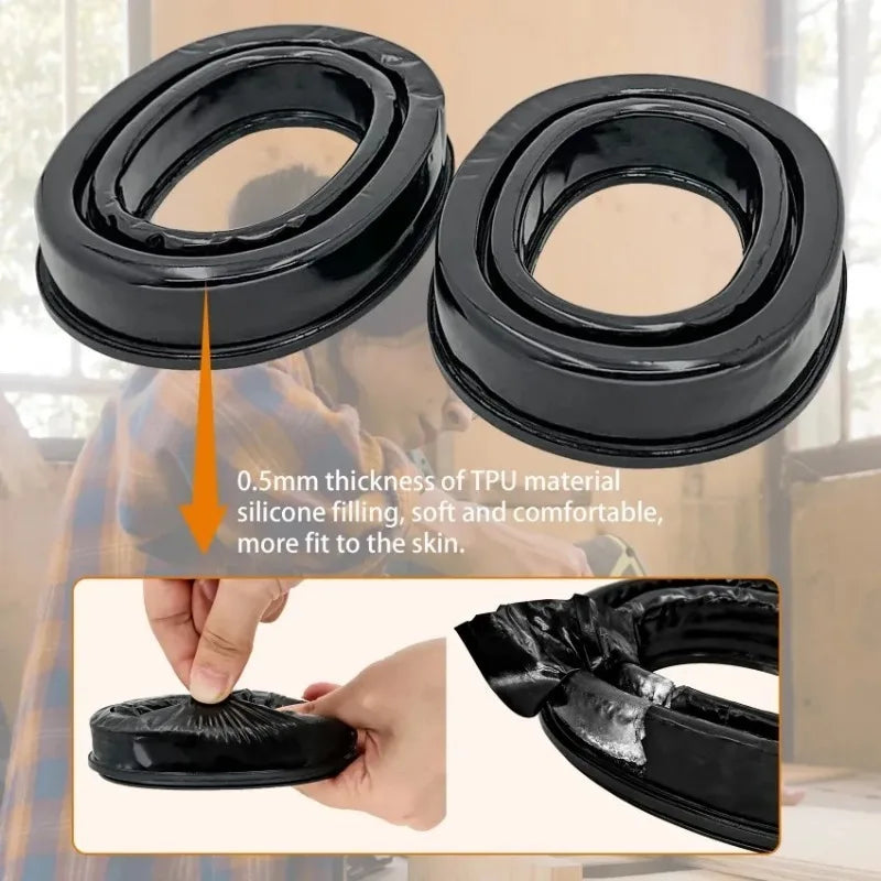 TAC-SKY Tactical Headset Adapter Gel Ear Pad for 3M Peltor TACTICAL 300 /500 Electronic Muffs Ear Protection Shooting Headset
