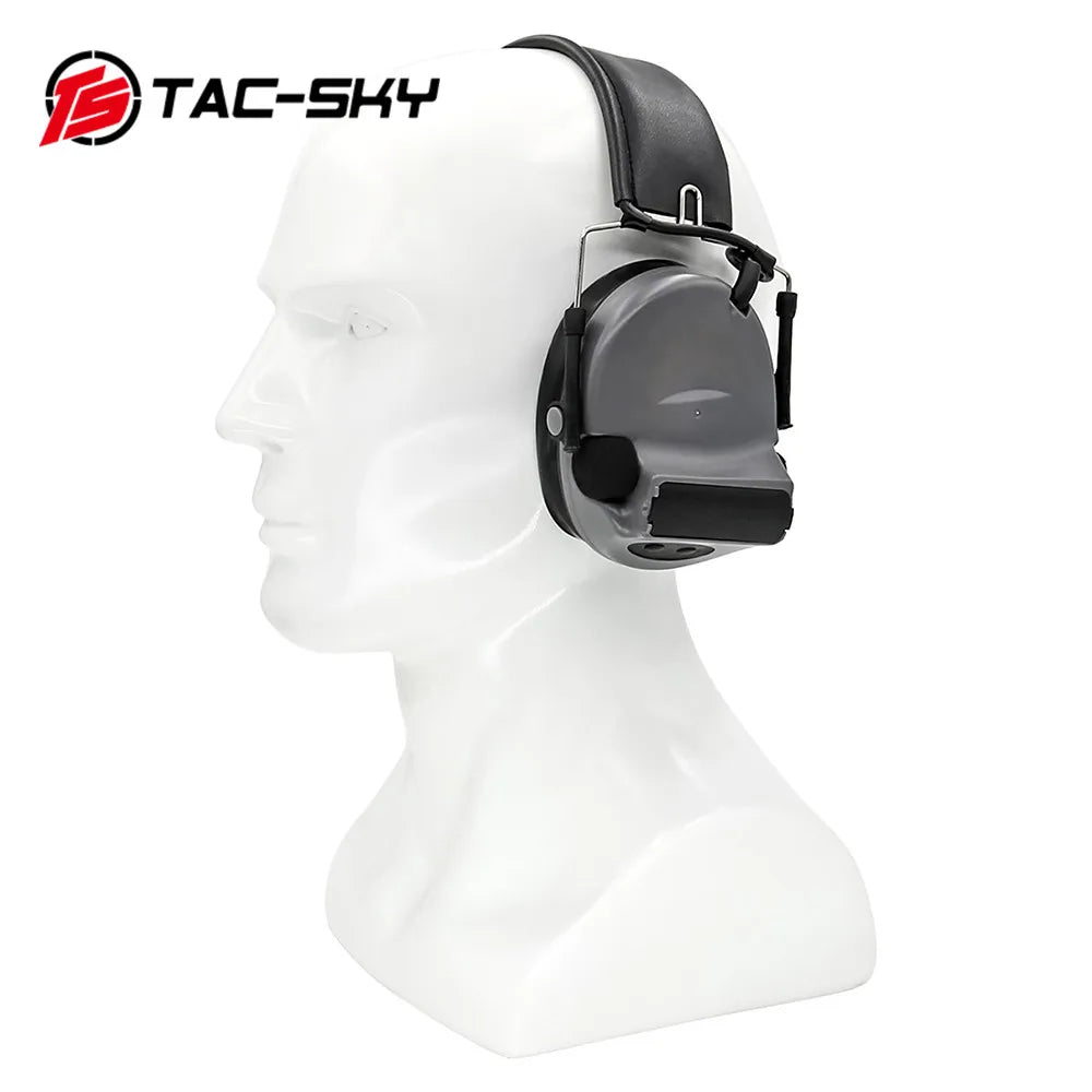 TAC-SKY Tactical Headset COMTA II IPSC No Mic Silicone Earmuffs Electronic Noise Cancelling Hearing Protection Shooting Headset