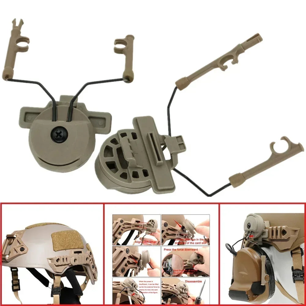 Tactical for Wendy 3.0 Helmet Rail-Mounted Headset Mount Compatible with COMTA I, II, and III Shooting Headsets
