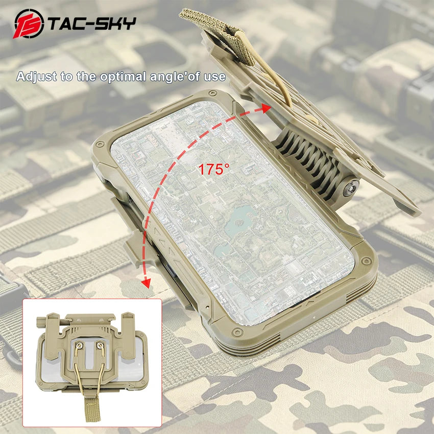 TAC-SKY Tactical Shooting Protective Phone Stand Case Compatible with IPhone 17 and MOLLE Vest Systems