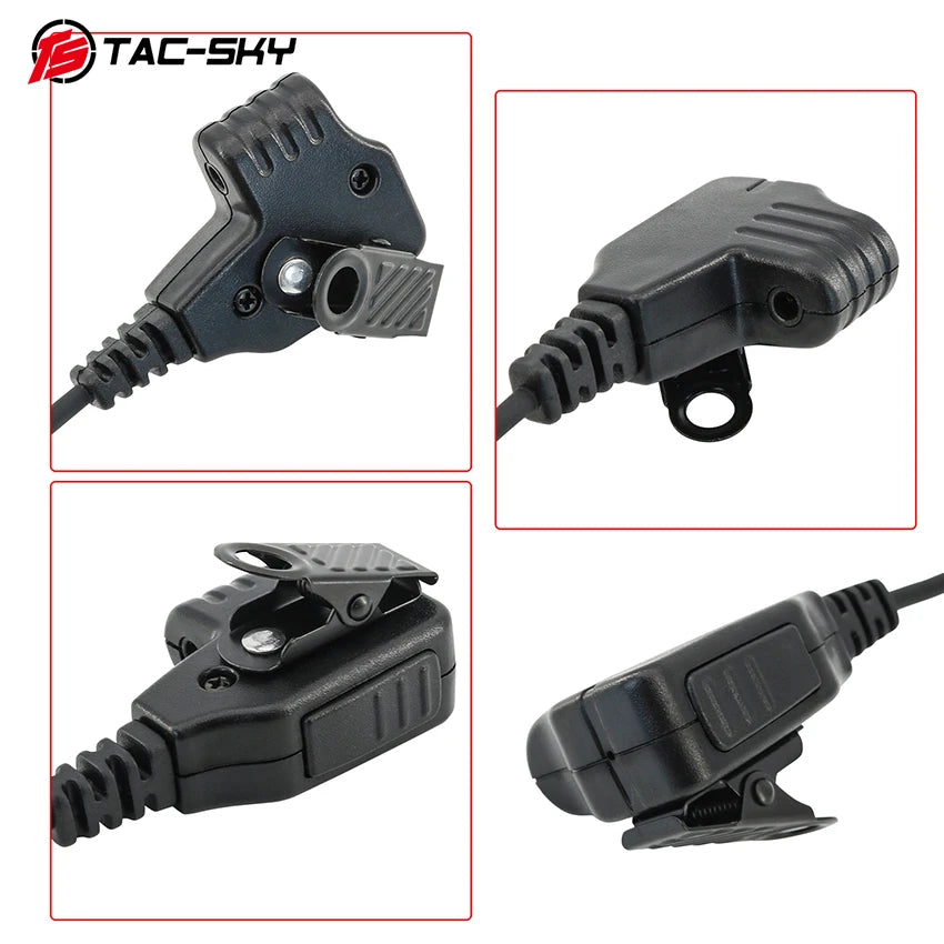 TAC-SKY Tactical Electronic Earmuff Adapter 3.5mm To K 2-Pin Mic Cable for Walker's Razor/Impact Sport Shooting Hunting headset