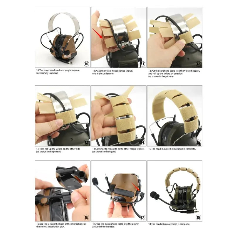 Tactical  New Headband Adapter for COMTA —Compatible with Air Rifle Shooting Headphones