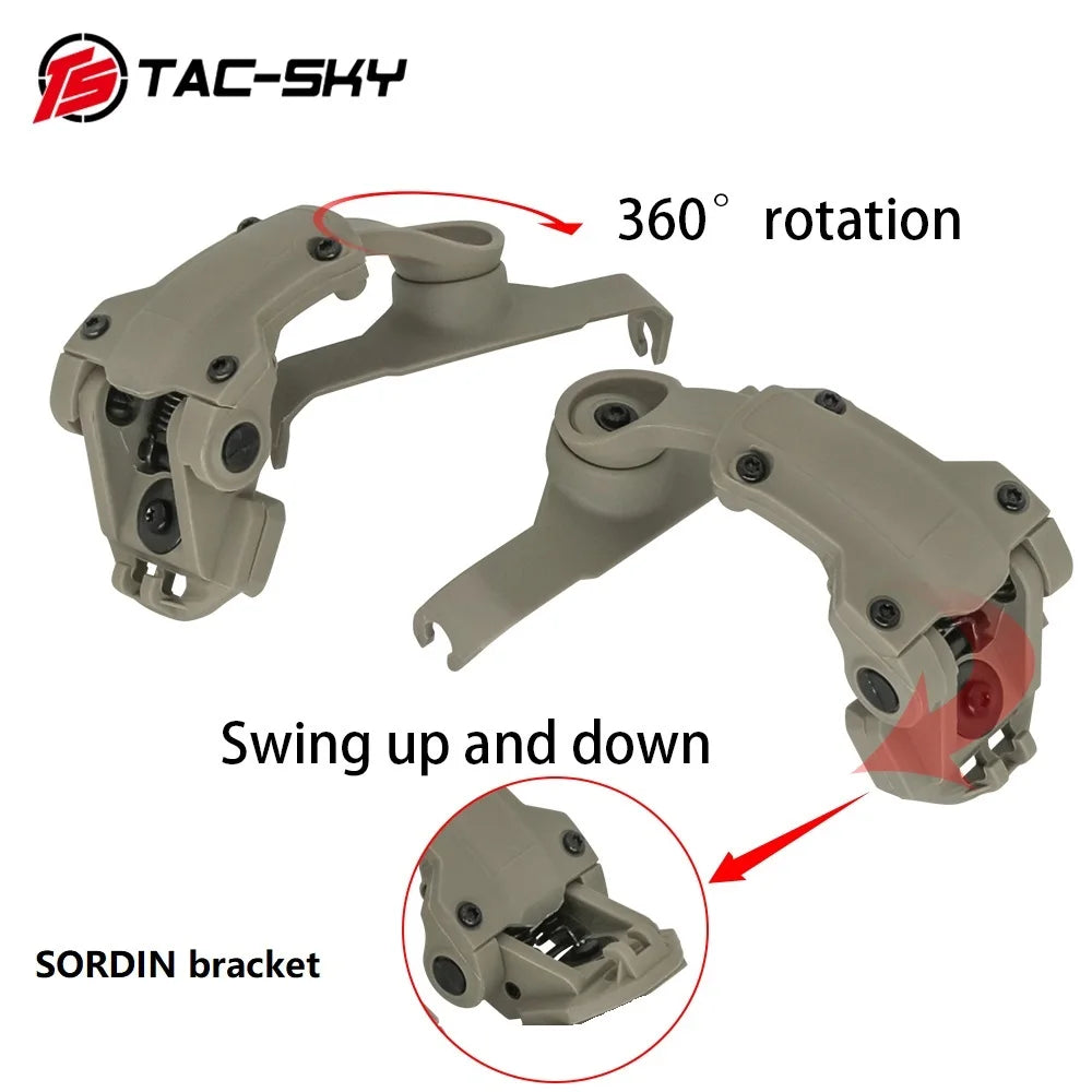 TAC-SKY Tactical WENDY Helmet Rail Adapter for MSA Sordin Headset For WENDY 2.0 3.0 Series Track Helmet