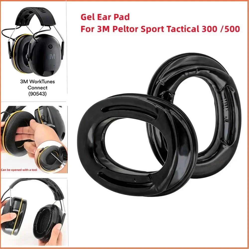 TAC-SKY Tactical Headset Adapter Gel Ear Pad for 3M Peltor TACTICAL 300 /500 Electronic Muffs Ear Protection Shooting Headset