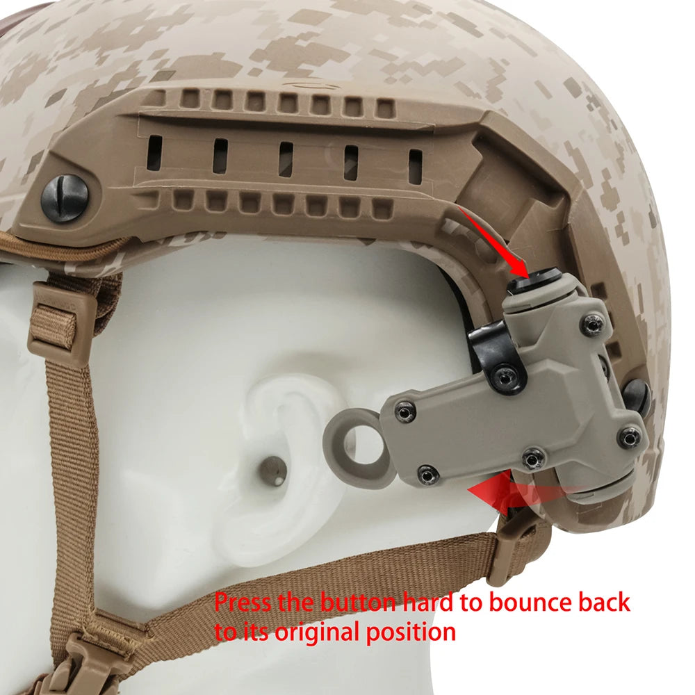 Tactical Helmet ARC Rail Adapter Compatible with RAC Headphones Ideal for Hunting and Shooting