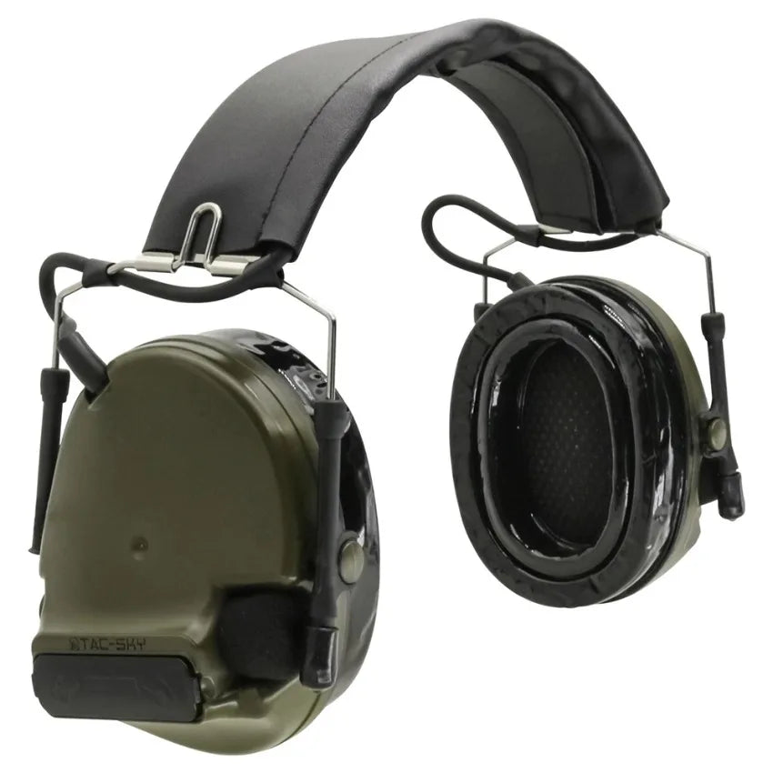 Tactical Headset COMTA III —for IPSC Shooting with Noise-Canceling Headphones and Gel Earplugs for Airsoft Guns