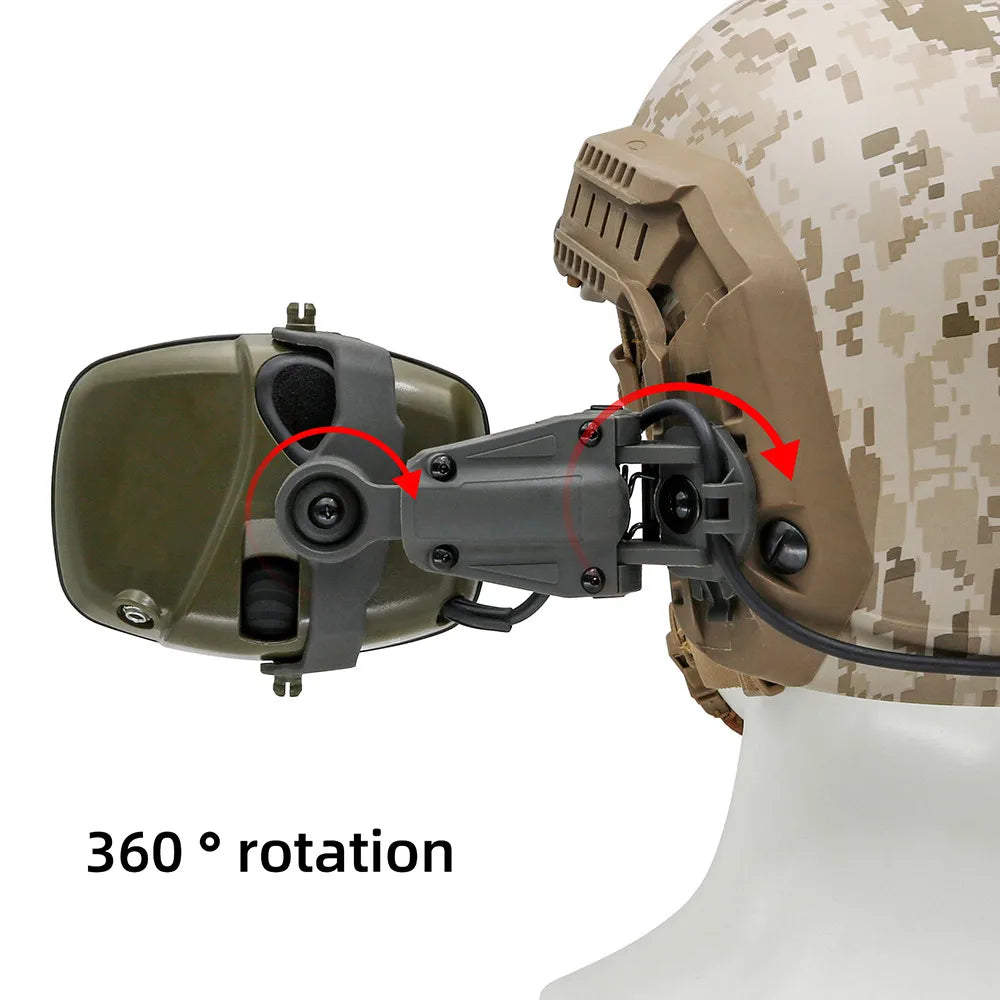 TAC-SKY Noise-Canceling Electronic Shooting Sports Headphones with Tactical Helmet ARC Adapter for Airsoft