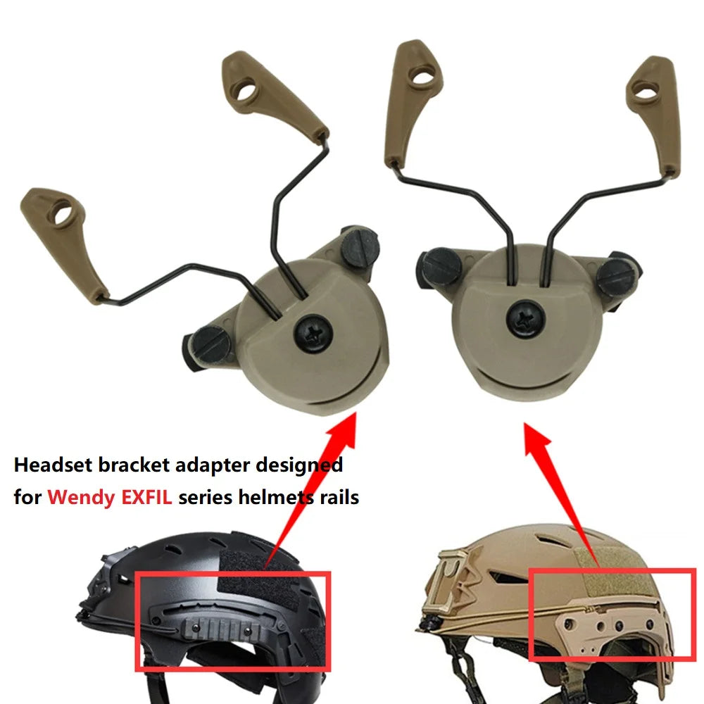 Tactical Helmet ARC Rail Adapter for 3M Pelto TACTICAL 300/500 Electronic Earmuffs—Earmuffs for Shooting