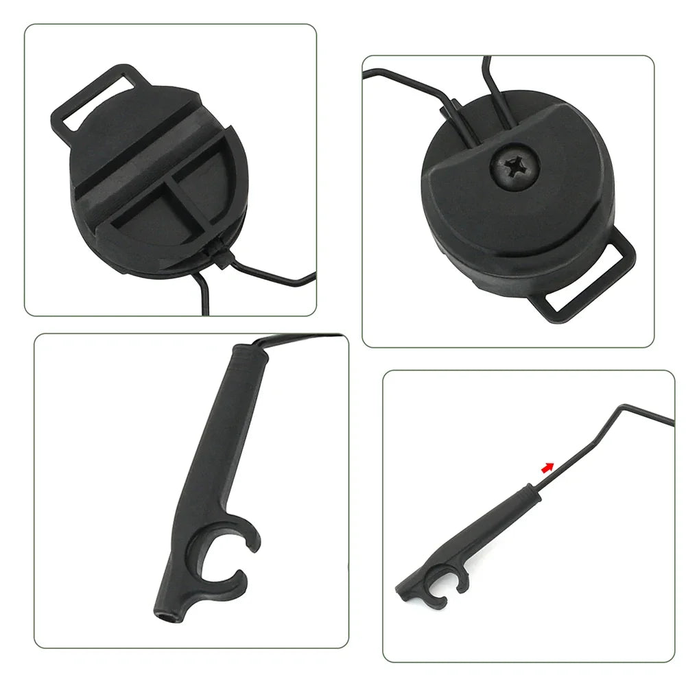 Tactical Head ARC Rail Adapter, Compatible with 3M Pelto TACTICAL 300/500 Hearing Protection Shooting Headphones