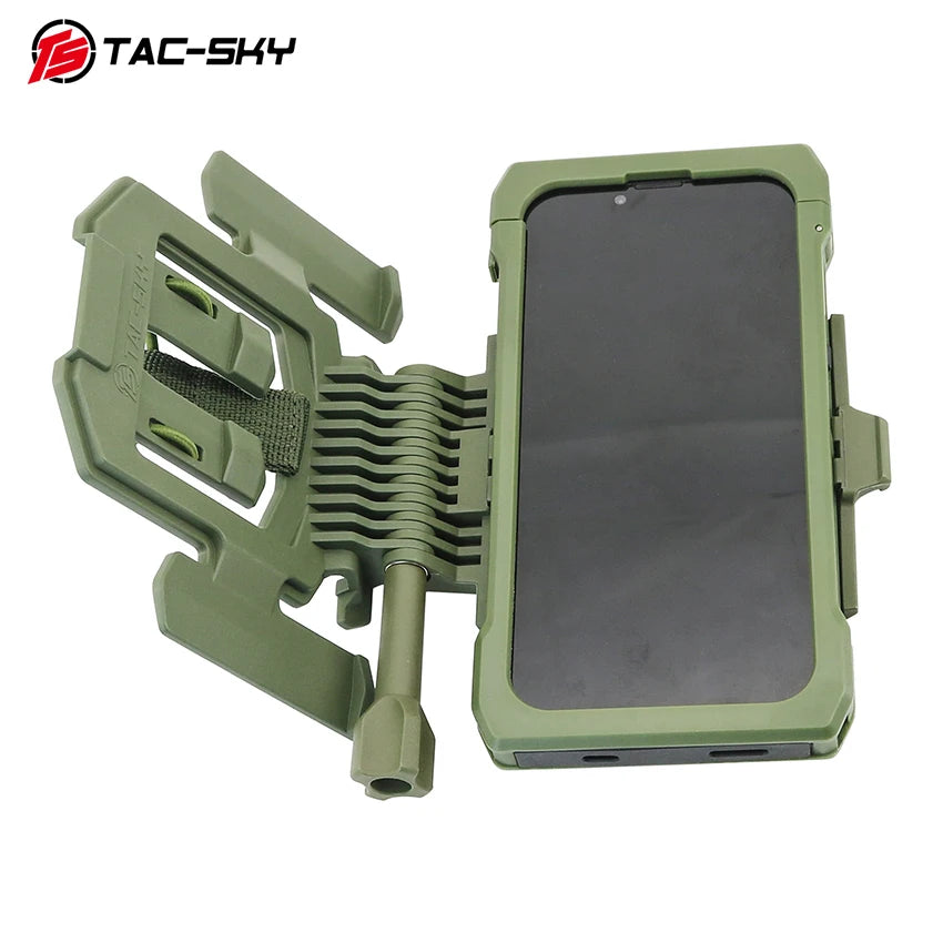 TAC-SKY Tactical Outdoor Shooting Game Phone Case Compatible with MOLLE Vest Mounting, Fits IPhone 14 and 15