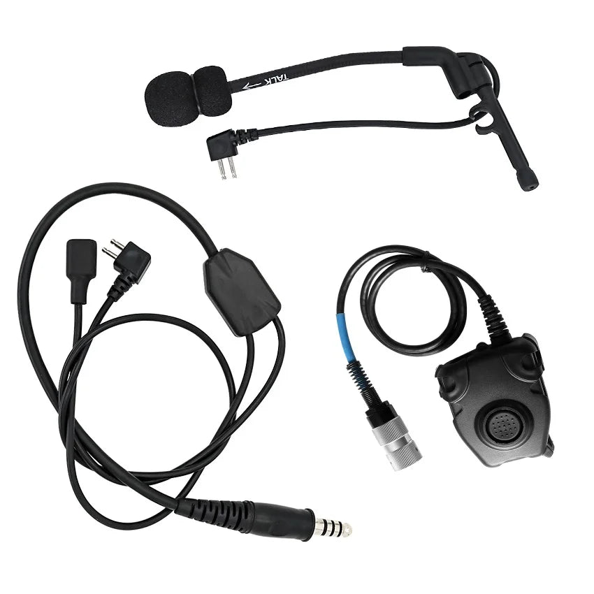 TAC-SKY Tactical Headset Accessory Y Cable With 6-Pin PTT Adapter Compatible With TACSKYC2/3 Xpi V Headphones