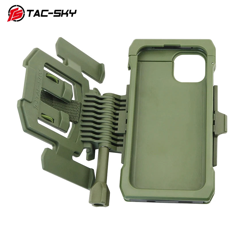 TAC-SKY Tactical Hunting Shooting Sport Vest Phone Case, Compatible with MOLLE, Fits IPhone 14 Pro/15 Pro
