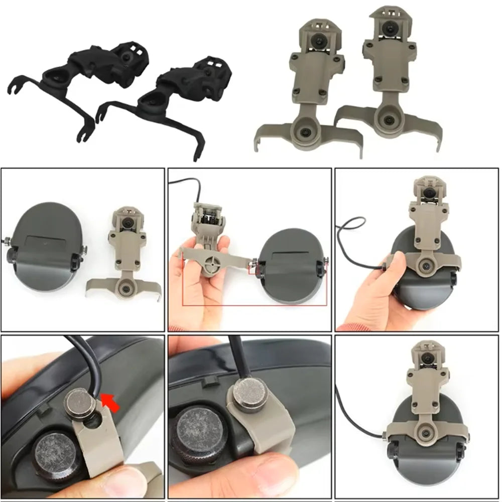 TAC-SKY Tactical Helmet Rail Adapter Mlok Mount Compatible With SORDIN HEADSET  Airsoft Shooting