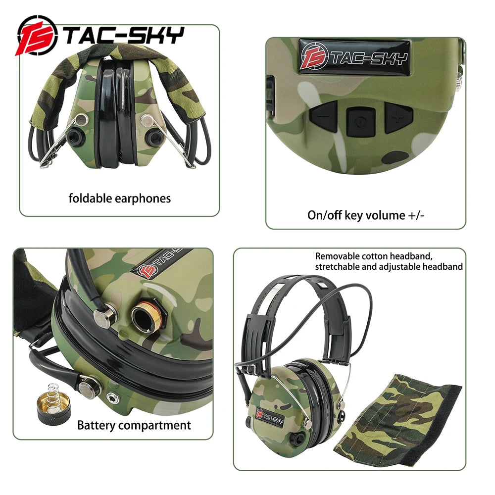 TAC-SKY Tactical for SORDIN Electronic Shooting Earmuffs Outdoor Hearing Protection Silicone Ear Cushions Sordin IPSC Ear Muffs