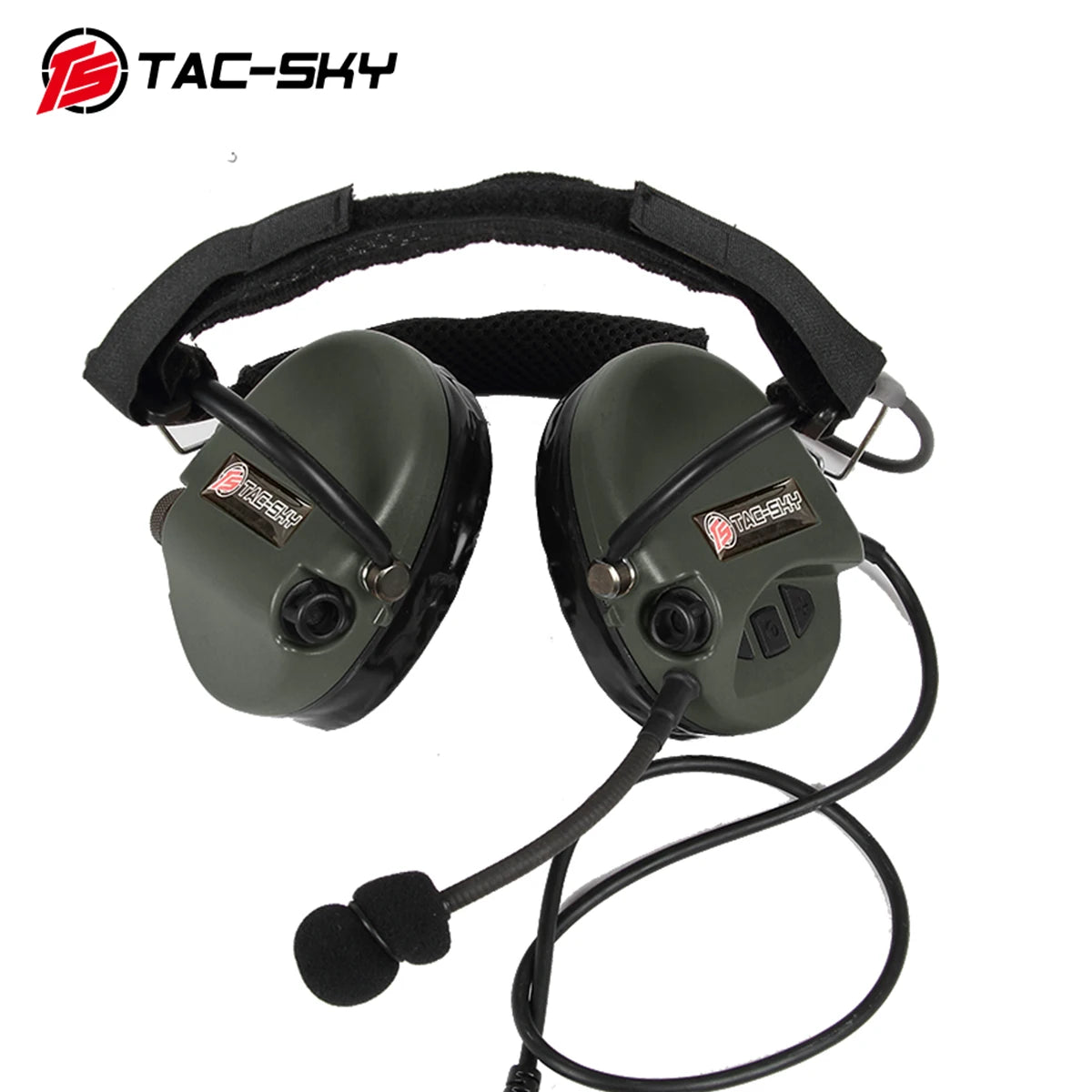 TAC-SKY Tactical for TCI LIBERATOR II Neckband Hearing Protection Shooting Headset for SORDIN Silicone Ear Cups—Civilian Headphones