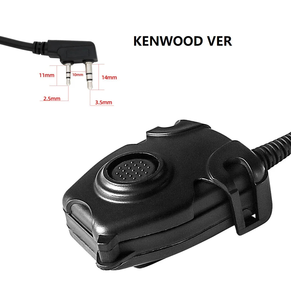 TAC-SKY Tactical Headset Civilian U94  PTT Button Walkie-Talkie Headset Plug Adapter Airsoft Radio Shooting Earmuffs Use