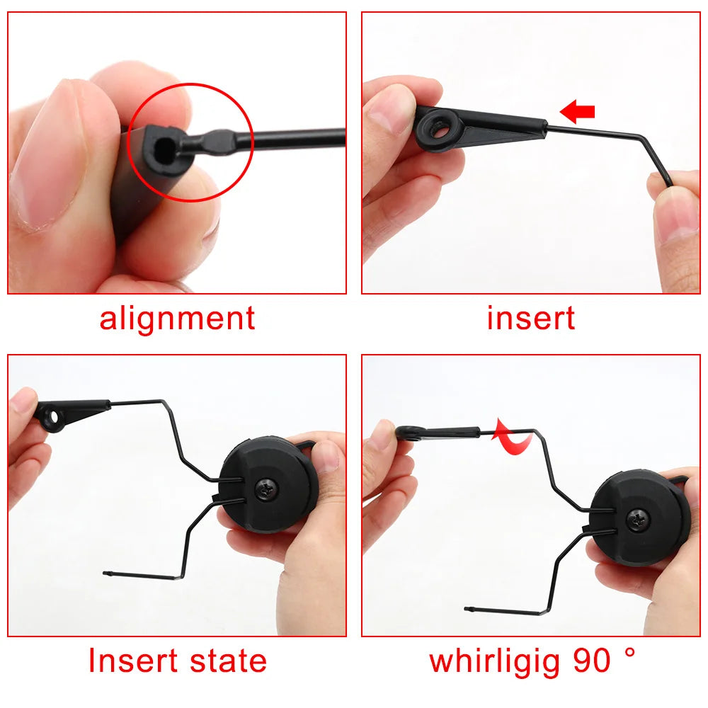 TAC-SKY Tactical Headset ARC Rail Adapters for Walkers Electronic Earmuffs Hearing Protection Shooting Headphone