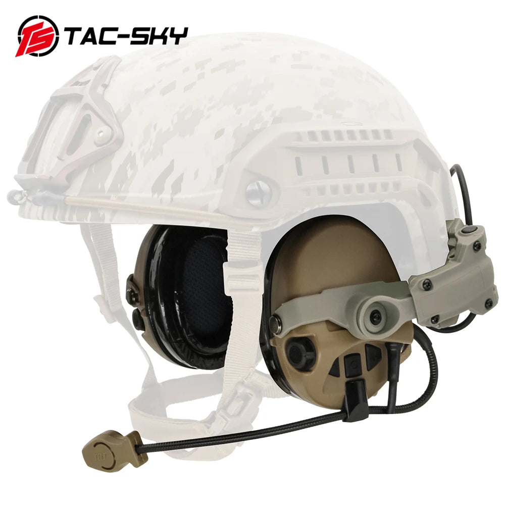 TAC-SKY Tactical Headset ARC Rail Adapter Mount (for Sordin Headsets, with Silicone Earmuffs), Ideal for Outdoor Hunting