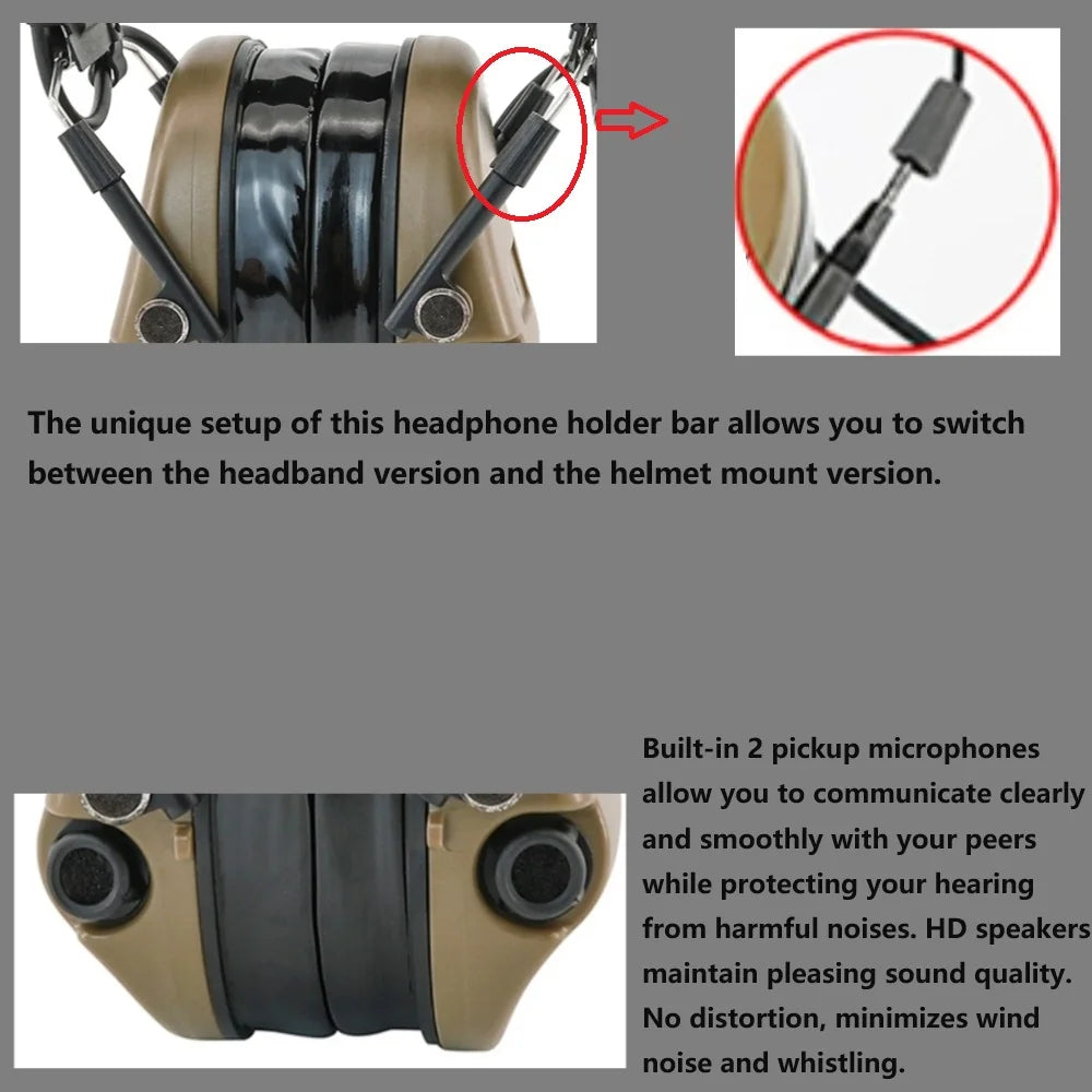 TAC-SKY Tactical Electronic Ear Muffs for Shooting Hearing Protection Noise Reduction, and Sound Capture