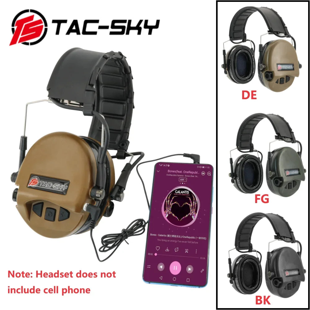 TAC-SKY Tactical Electronic Ear Muffs for Shooting Hearing Protection Noise Reduction, and Sound Capture