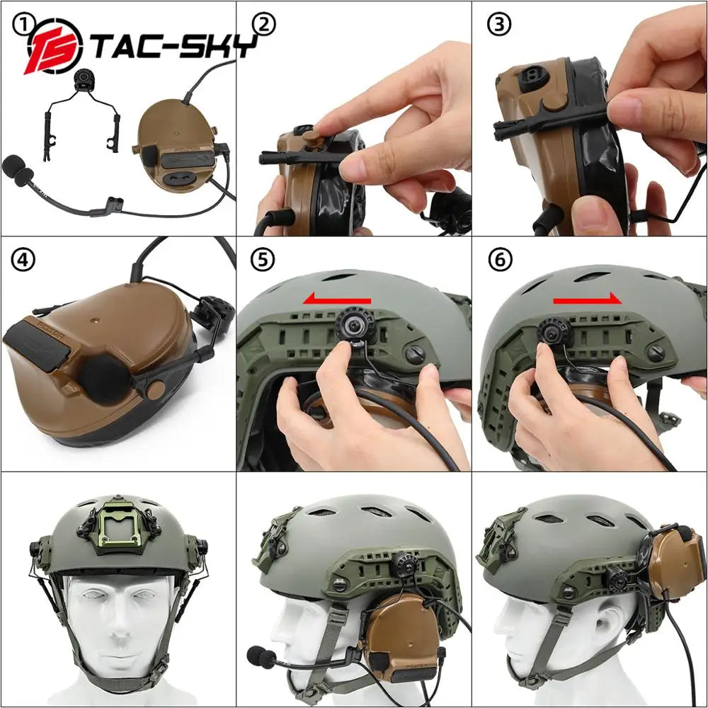 TAC-SKY Tactical Helmet ARC Rail Adapter COMTA Mount, compatible with COMTA I, II, III, and IV series headsets