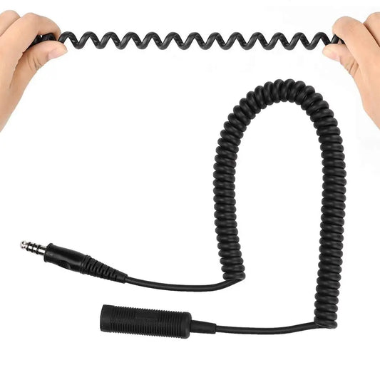 Tac-Sky Tactical Headset Extension Cable Standard Military U-174/U Plug Adapter for Comta i ii iii /Sordin Headset