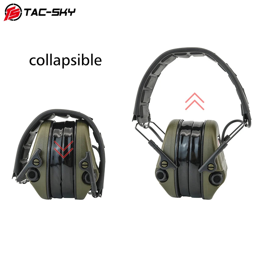 TAC-SKY Tactical Electronic Shooting Ear Muffs for SORDI Ultra IPSC Foldable Hearing Protection Headset