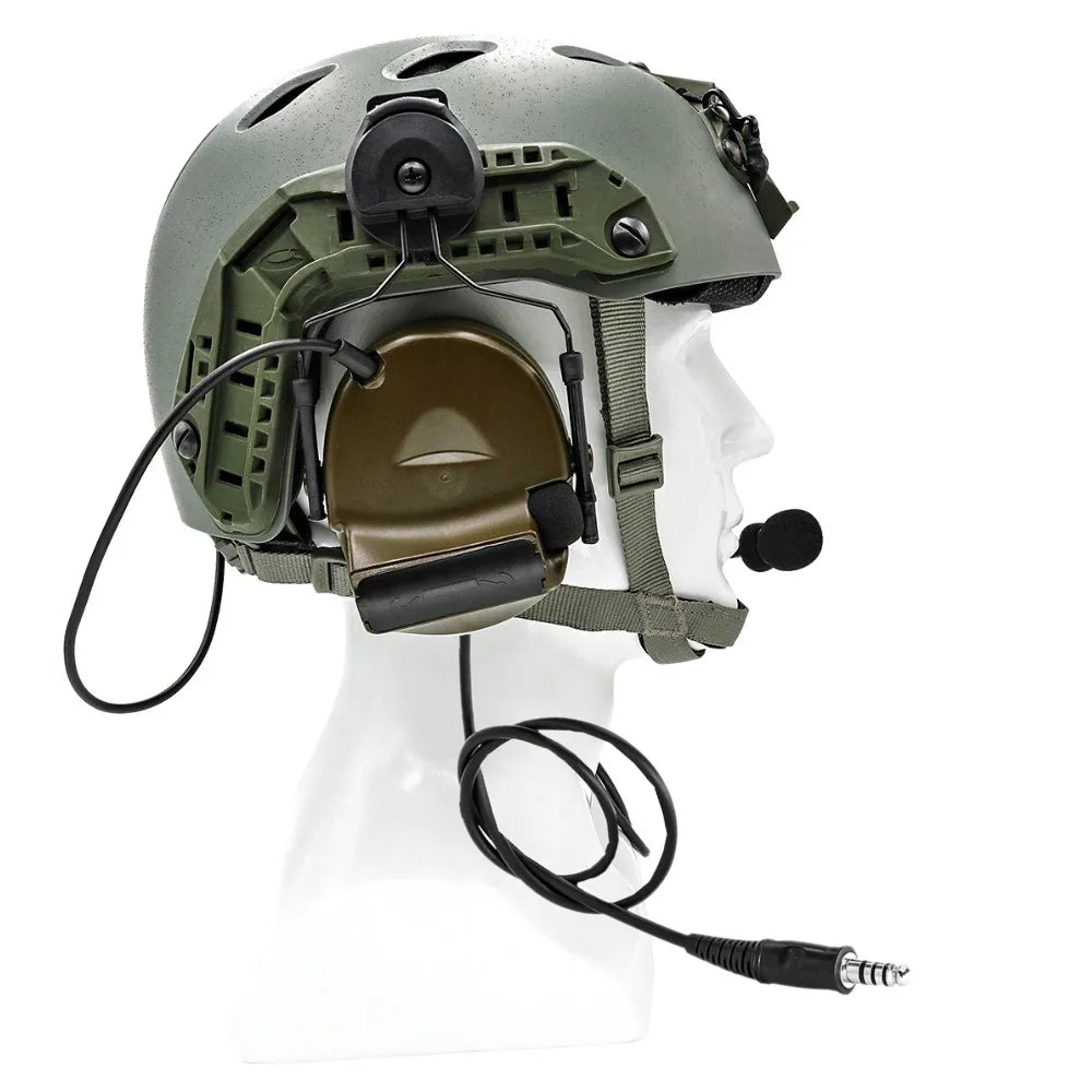 TAC-SKY Tactical Dual-Channel for COMTA II Headset ARC Rail Mount Edition Compatible with Baofeng UV5R / UV82 Two-Way Radios