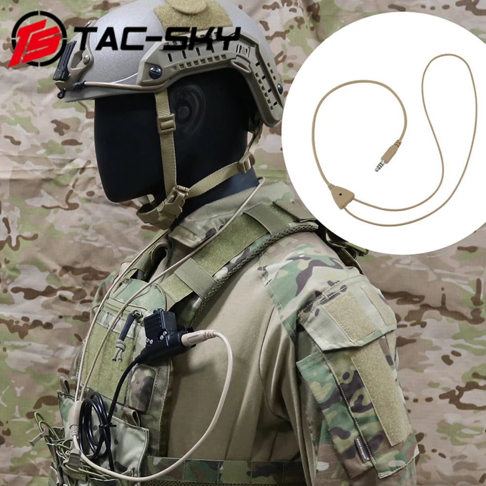 TAC-SKY Tactical TEP-200 Bluetooth PTT Communication Headset, Compatible with Baofeng UV5R Walkie-Talkie