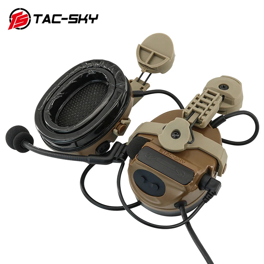 TAC-SKY Tactical Helmet for COMTA III civilian Headset for ARC Rail FAST series Helmets and the Baofeng UV5R two-way Radio