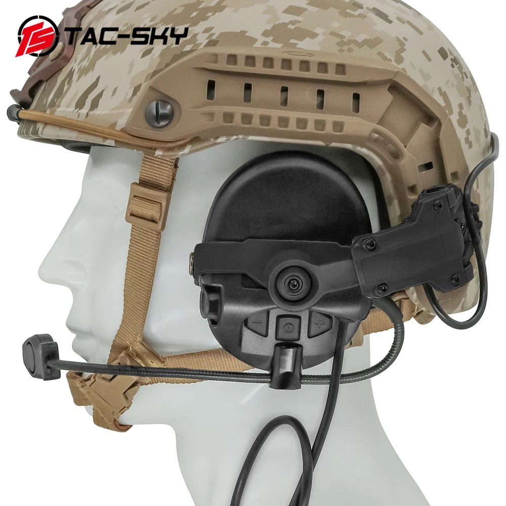 TAC-SKY Tactical Headset ARC Rail Adapter Mount (for Sordin Headsets, with Silicone Earmuffs), Ideal for Outdoor Hunting