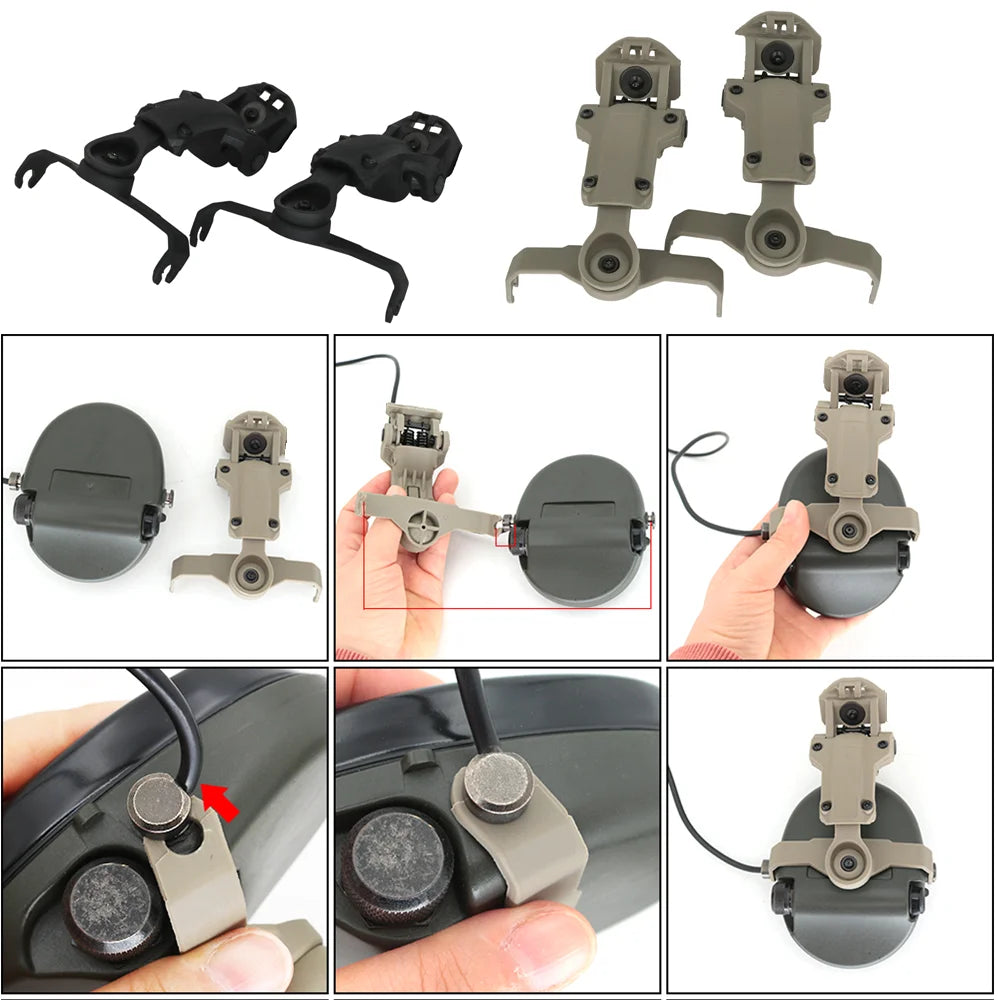 TAC-SKY Tactical WENDY Helmet Rail Adapter for MSA Sordin Headset For WENDY 2.0 3.0 Series Track Helmet