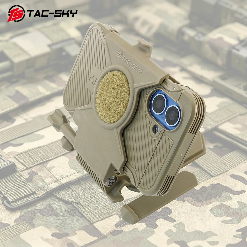 TAC-SKY Tactical Shooting Protective Phone Stand Case Compatible with IPhone 17 and MOLLE Vest Systems