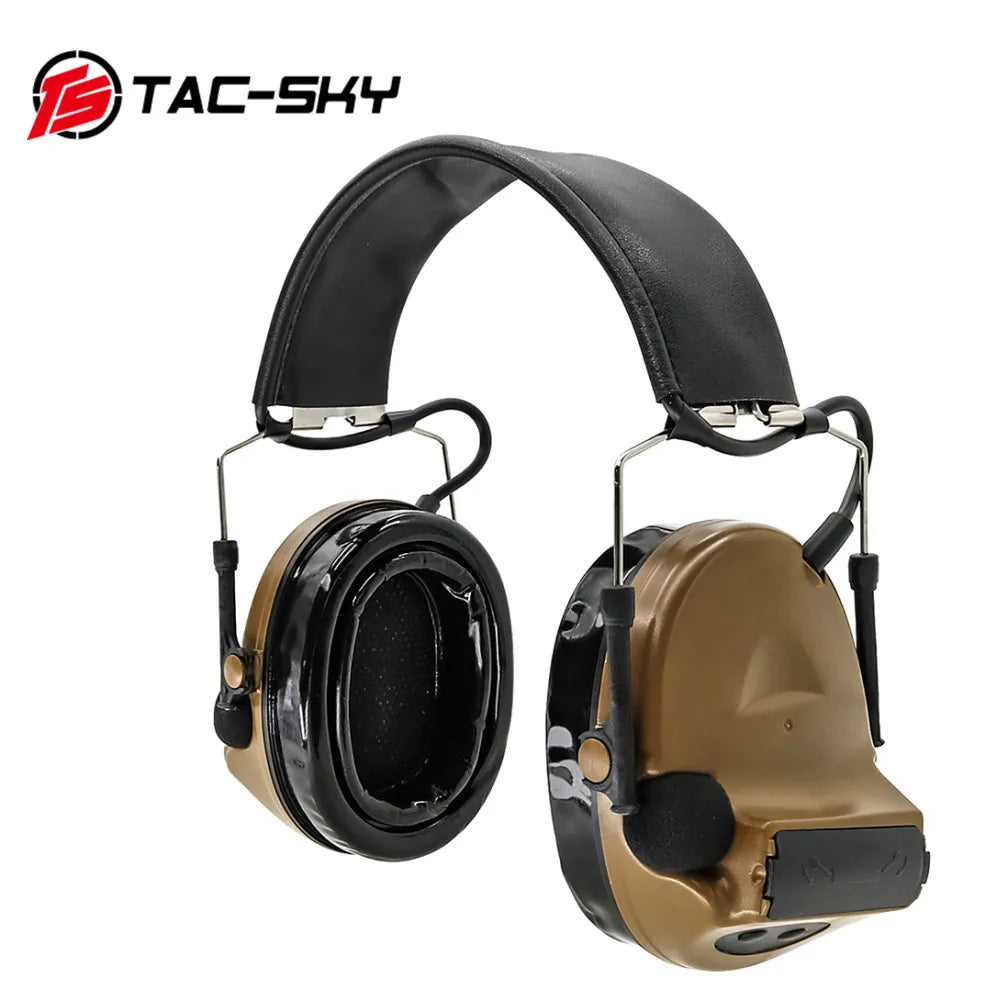 TAC-SKY Tactical Headset COMTA II IPSC No Mic Silicone Earmuffs Electronic Noise Cancelling Hearing Protection Shooting Headset