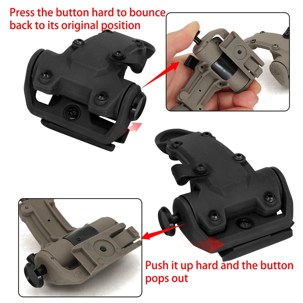 Tactical Helmet ARC Rail Adapter Compatible with RAC Headphones Ideal for Hunting and Shooting