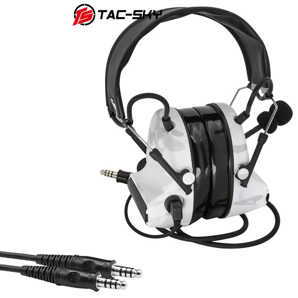 Tactical TACSKYC2 Dual Communication Dual Communication Air Gun Sports  Noise Cancelling Hearing Protection Headset