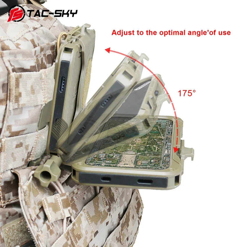 TAC-SKY Tactical Phone Case for Outdoor Shooting Scenarios for IPhone 17 Includes A Phone Mount for MOLLE Vest System.