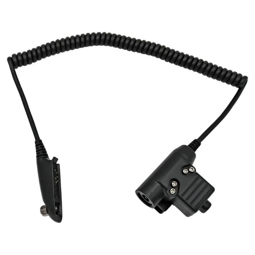 TAC-SKY Tactical PTT U94 Cable Plug Adapter, Compatible with Motorola GP328/GP340 Two-Way Radios