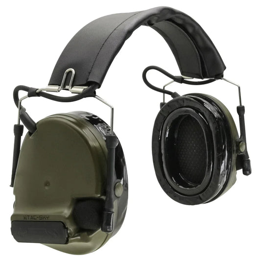 Tactical Headset TACSKYC3 —for IPSC Shooting with Noise-Canceling Headphones and Gel Earplugs for Airsoft Guns
