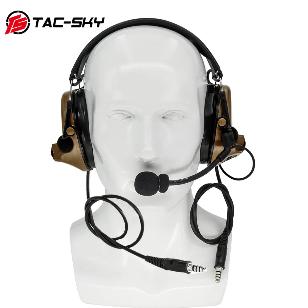 Tactical TACSKYC2 Dual Communication Dual Communication Air Gun Sports  Noise Cancelling Hearing Protection Headset