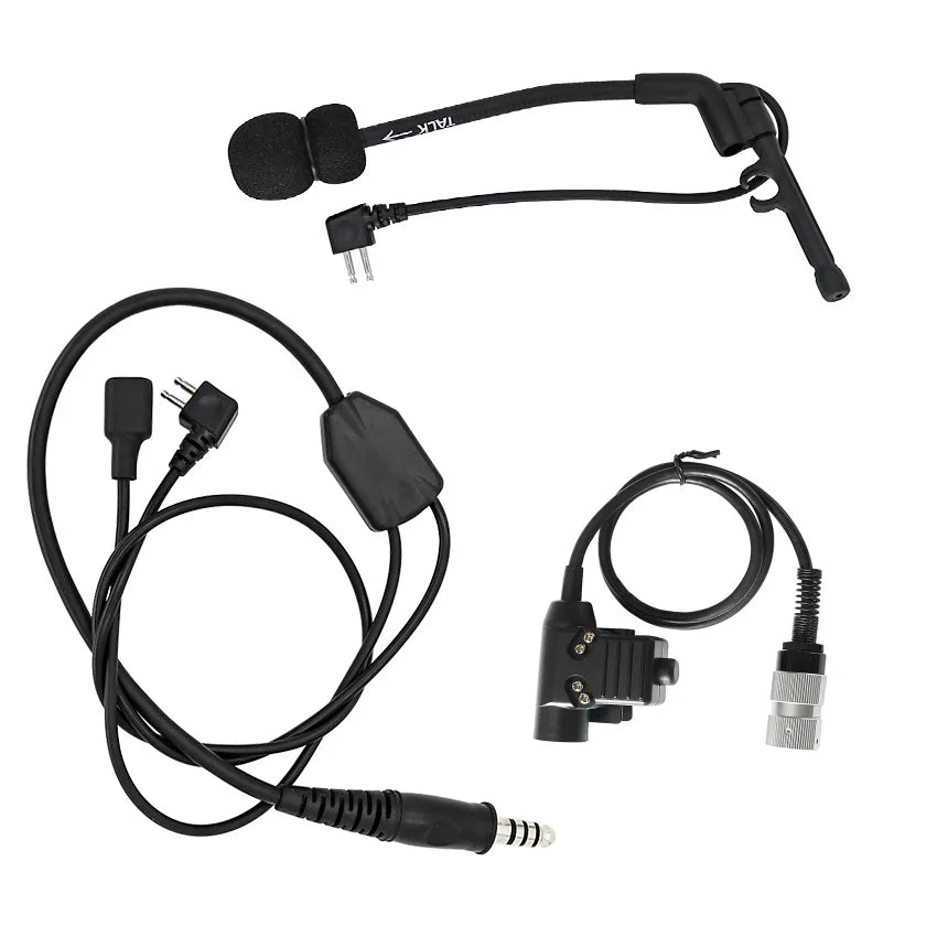 TAC-SKY Tactical Headset Accessory Y Cable With 6-Pin PTT Adapter Compatible With TACSKYC2/3 Xpi V Headphones