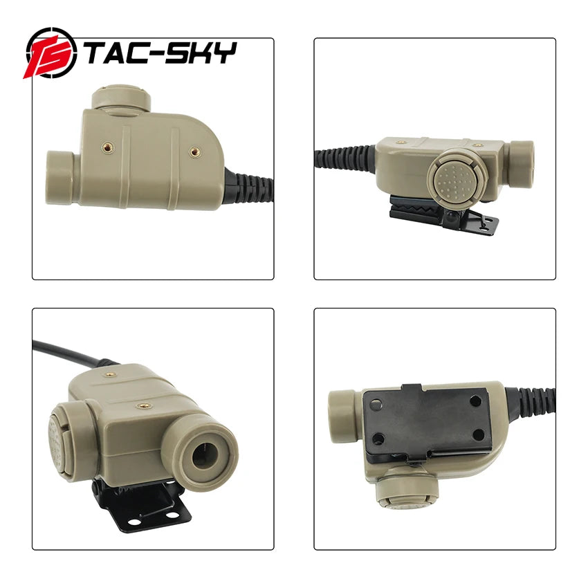 TAC-SKY Tactical Headset Accessories PTT Adapter Silynx Ptt Outdoor Hunting Shooting Sports Walkie Talkie PTT