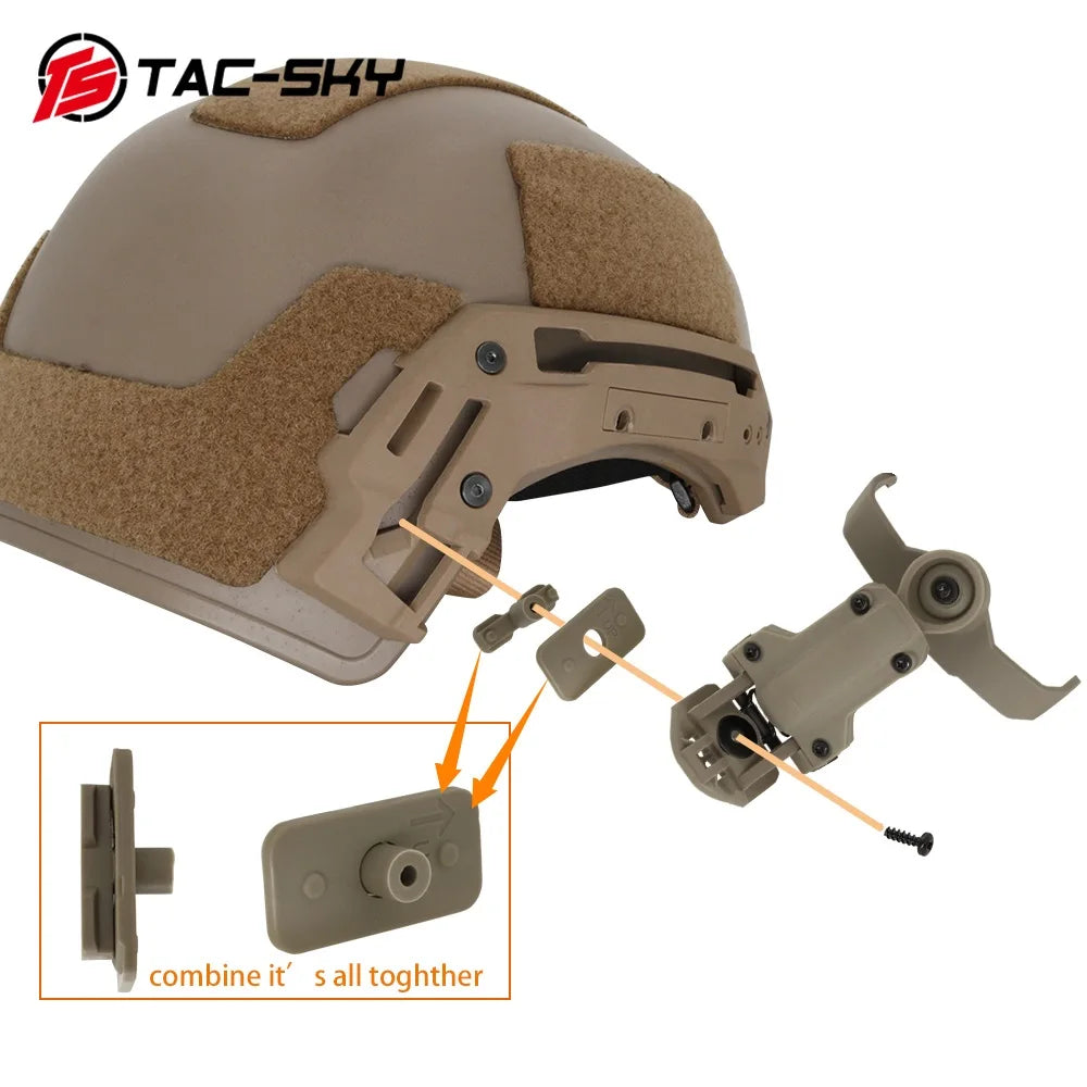 TAC-SKY Tactical WENDY Helmet Rail Adapter for MSA Sordin Headset For WENDY 2.0 3.0 Series Track Helmet