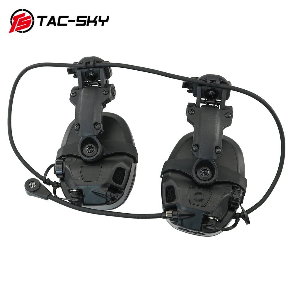 TAC-SKY Tactical ARC Rail-Mounted Single-Channel AMP Communication Headset, Suitable for Hunting and air Shooting