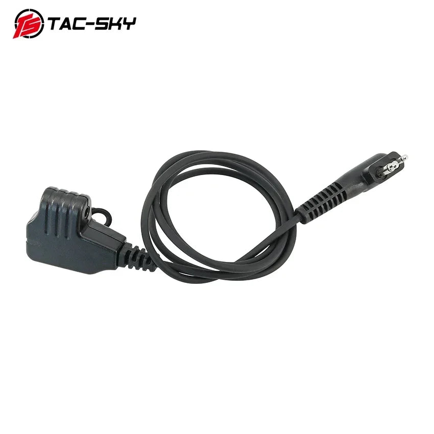 TAC-SKY Tactics for Motorola 2-pin Plug to 3.5 mm Microphone Adapter for Walkers Razor / Impact Sport headphones and Motorola 2-pin walkie-talkies