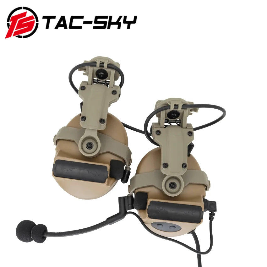 TAC-SKY Tactical MLOK Rail Helmet Adapter, Compatible with MTEK FLUX PTS helmets, for COMTA II, III, IV, and XPI  headsets