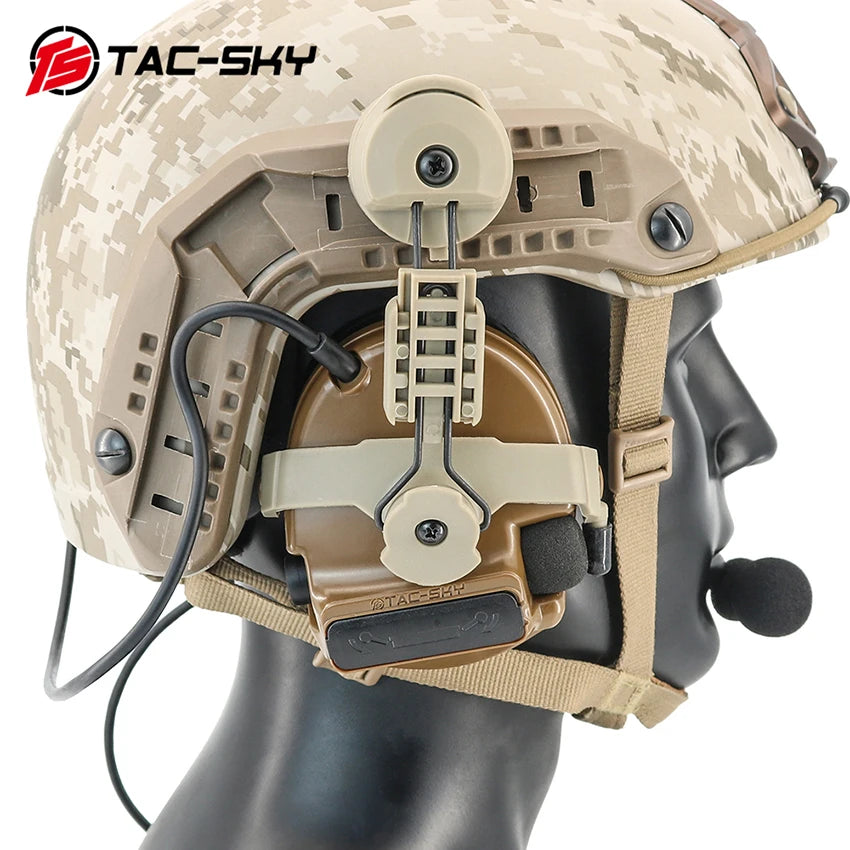 TAC-SKY Tactical Helmet for COMTA III civilian Headset for ARC Rail FAST series Helmets and the Baofeng UV5R two-way Radio