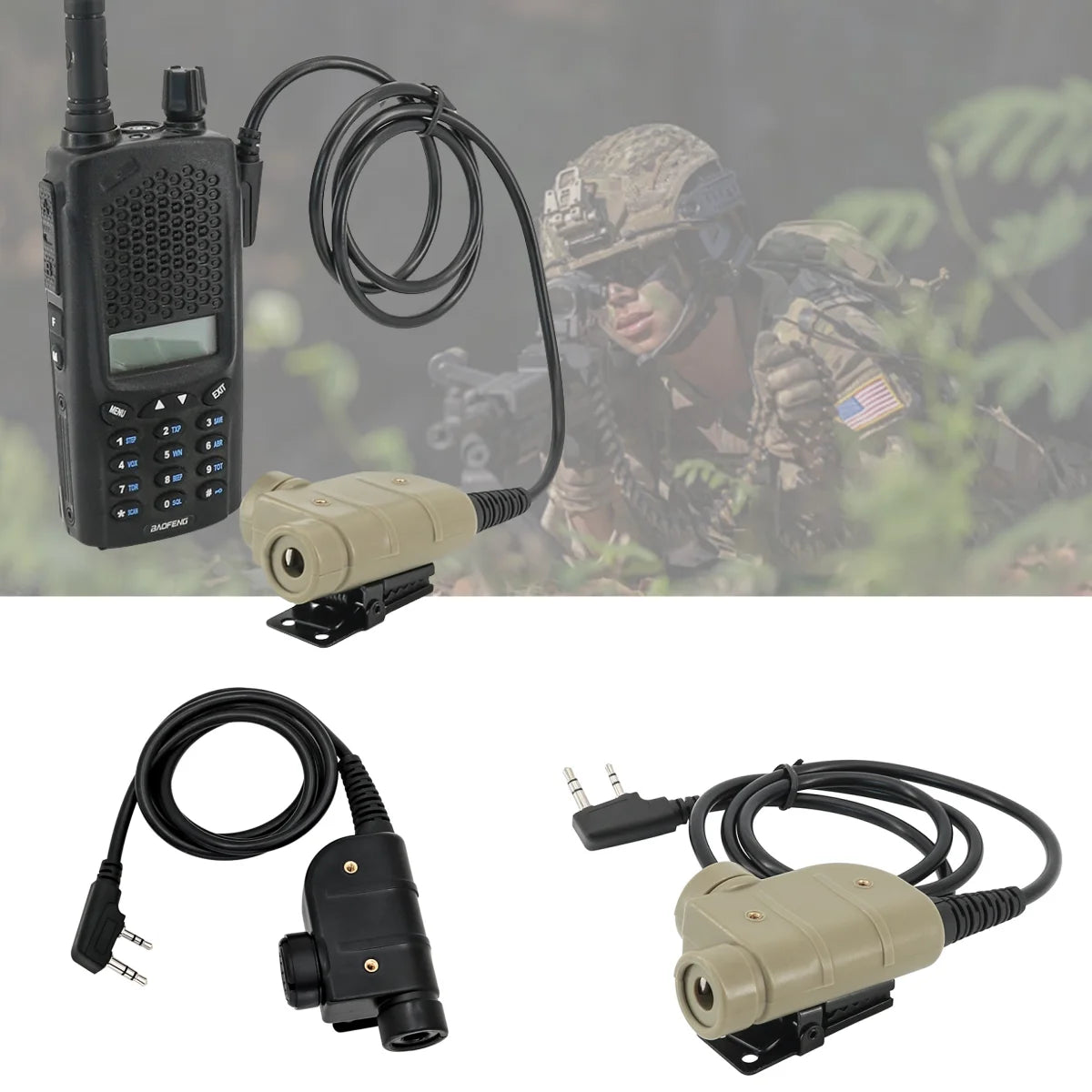TAC-SKY Tactical Headset Accessories PTT Adapter Silynx Ptt Outdoor Hunting Shooting Sports Walkie Talkie PTT